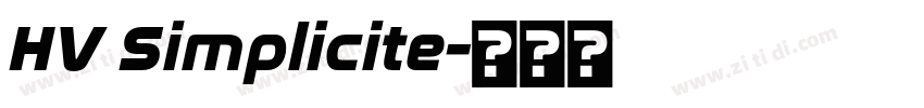 HV Simplicite字体转换 HV Simplicite字体转换